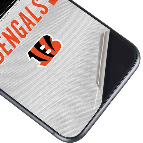 NFL Cincinnati Bengals White Striped iPhone 11 Skin